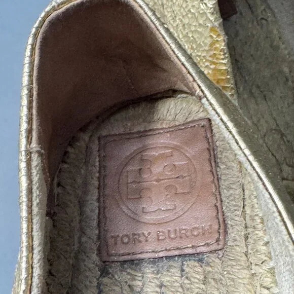 Tory Burch Colorblock Logo Leather Espadrille Flat, Size 8 1/2 - Picture 12 of 14